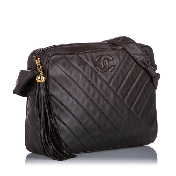 CC Quilted Lambskin Leather Crossbody Bag