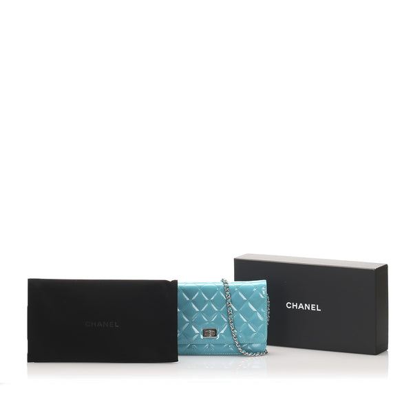 Reissue Quilted Patent Leather Wallet on Chain