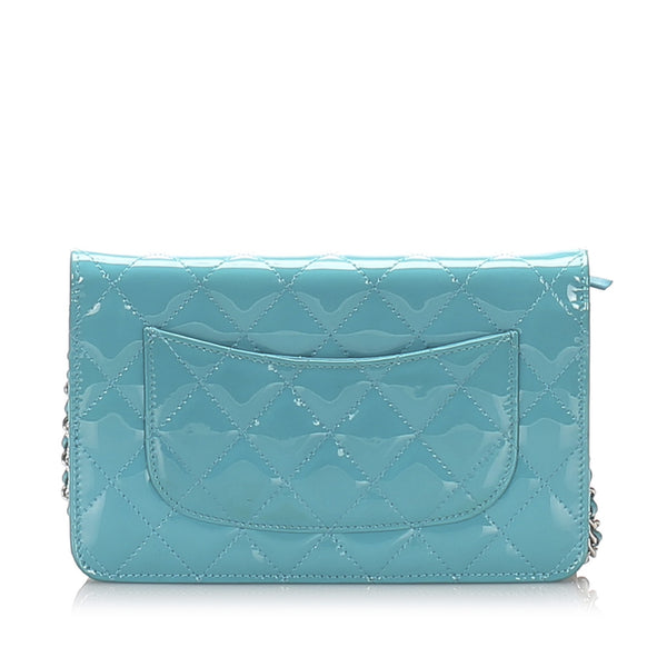 Reissue Quilted Patent Leather Wallet on Chain