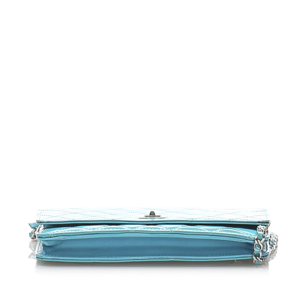 Reissue Quilted Patent Leather Wallet on Chain
