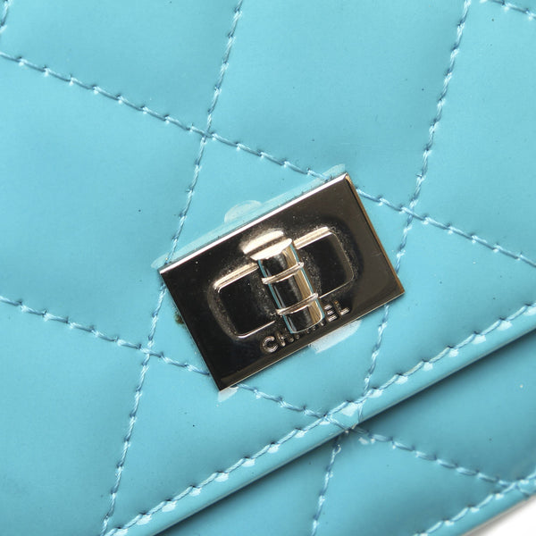 Reissue Quilted Patent Leather Wallet on Chain