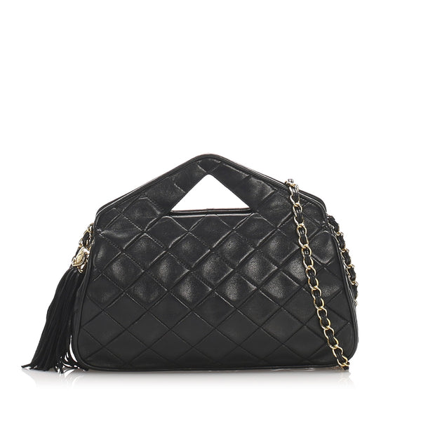 Quilted Lambskin Leather Satchel