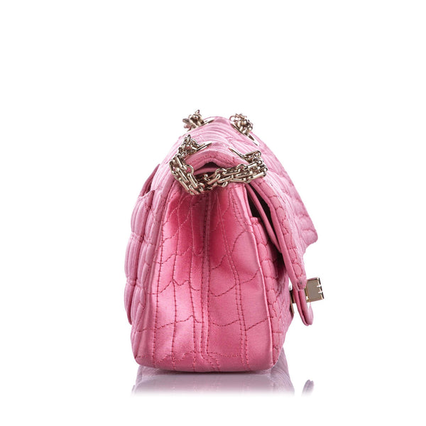 Reissue Croc Stitch Satin Double Flap Bag
