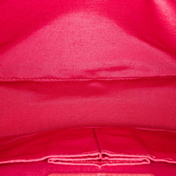 Reissue Croc Stitch Satin Double Flap Bag