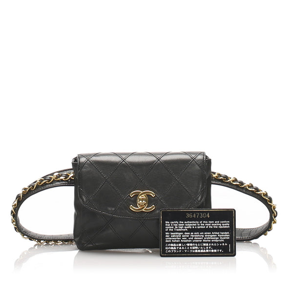 Matelasse Lambskin Leather Belt Bag