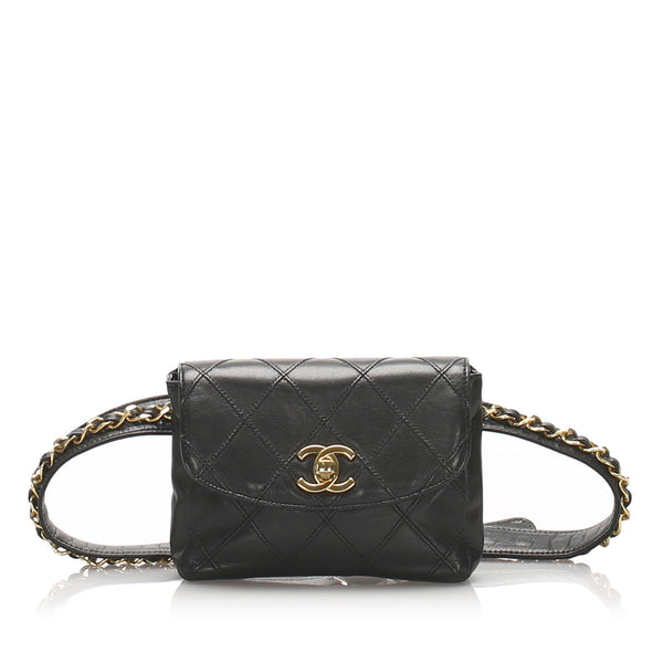 Matelasse Lambskin Leather Belt Bag