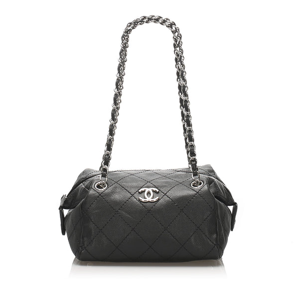 Wild Stitch Caviar Leather Shoulder Bag