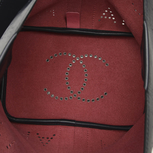 Eyelets Logo Leather Bucket Bag