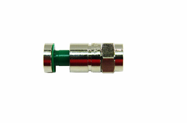 Platinum F Type male compression connector for 24 gauge mini coax.