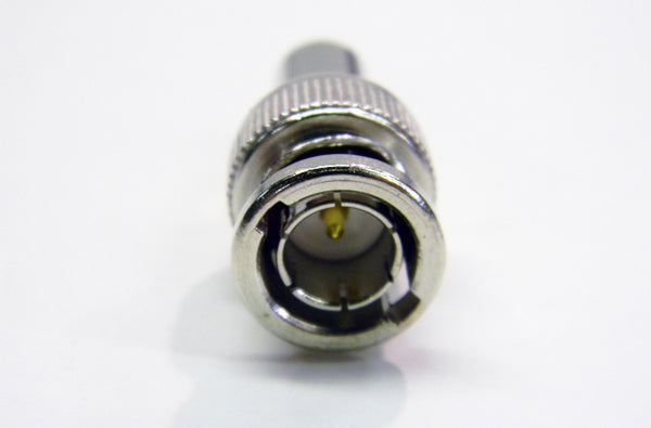 Datcom Realm BNC male crimp connector for RG58 cable.