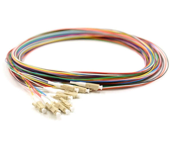 Datcom Realm LC to open end pigtail OM1 multimode x 10ft, 12/pk