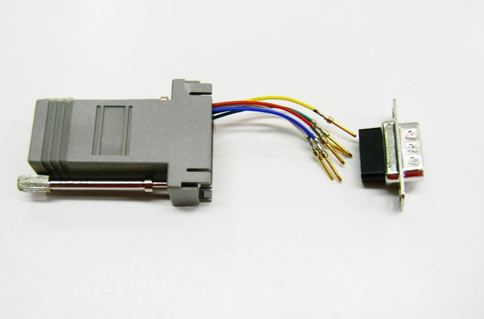 Datcom Realm DB9 male to RJ12 offset grey modular adapter