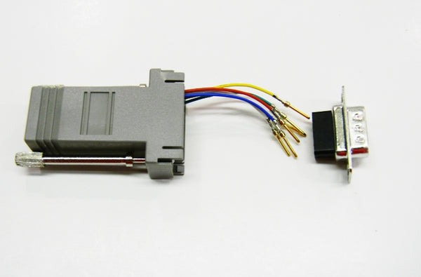 Datcom Realm DB9 male to RJ12 offset grey modular adapter