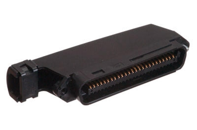 TE telco 50 male IDC connector with 90 degree cover