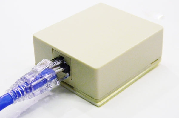 Datcom Realm RJ45 (8P8C) ivory surface baseboard jack