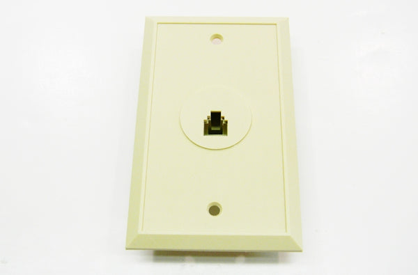 Datcom Realm RJ12 (6P6C) ivory screw terminal faceplate