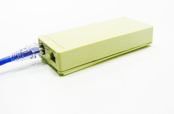 Datcom Realm RJ45 (8P8C) ivory dual surface baseboard jack