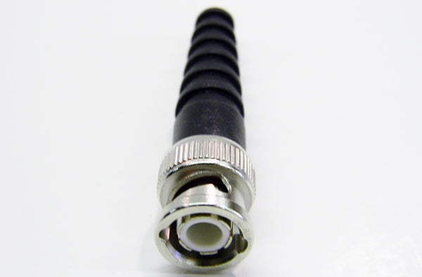 Datcom Realm BNC black boot for RG58 cable.