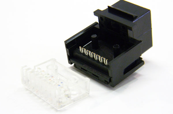 Datcom Realm RJ12 voice grade black keystone jack