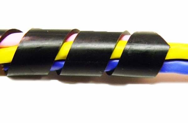 HellermannTyton half inch black spiral wrap.