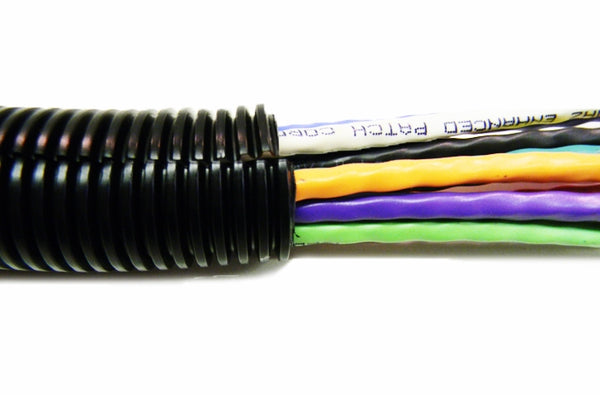 HellermannTyton CTP10STD 1 inch black split tubing