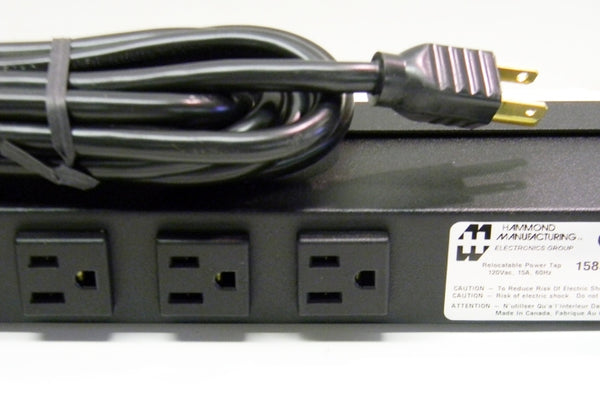 Hammond 1583H6B1BK 15A x 6 NEMA 5-15R PDU