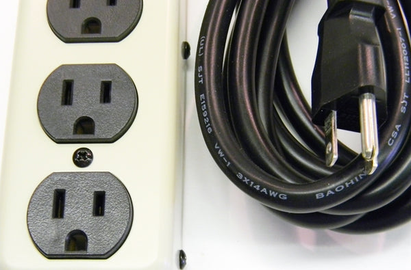 Datcom Realm 15 AMP 6 outlet metal power bar