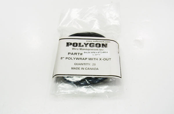 Polygon 3108-X-25 8 inch black Velcro cable tie