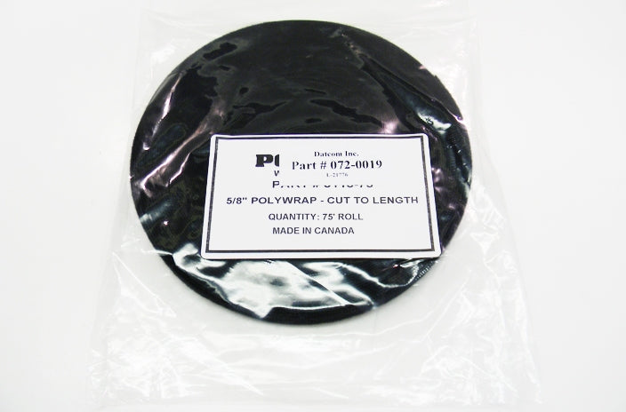 Polygon 3115-75 .625 inch black velcro wrap x 75 feet roll