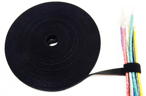 Polygon 3115-75 .625 inch black velcro wrap x 75 feet roll
