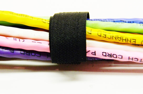 Polygon 3115-600 .625 inch black velcro wrap x 600 feet roll