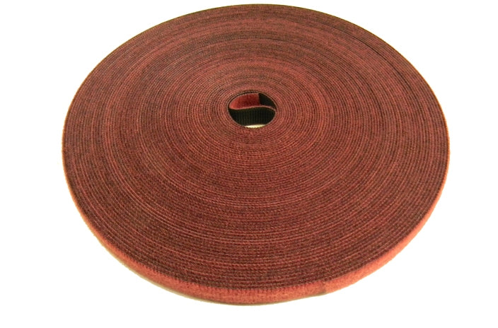 Polygon 3305-75-FR .50 inch cranberry fire rated velcro wrap x 75 feet roll