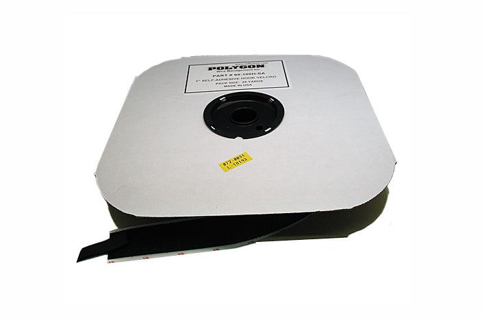 Polygon 88-100H-SA 1 inch black adhesive velcro cable wrap