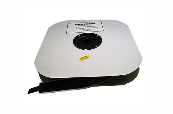 Polygon 88-100H-SA 1 inch black adhesive velcro cable wrap