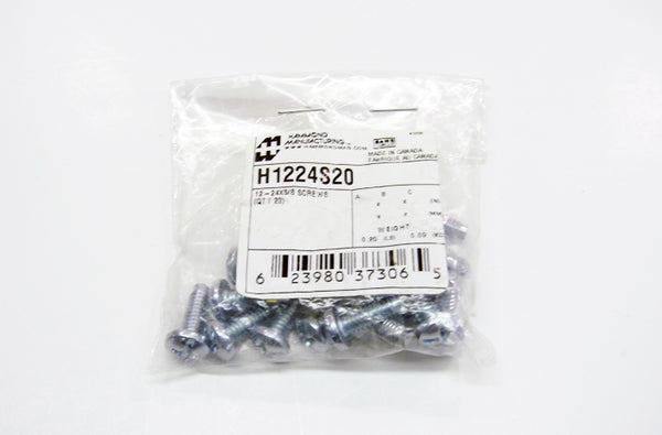 Hammond H1224S20 12-24 zinc rack screw 20 per pack