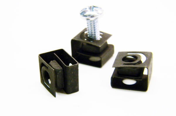 Hammond 1421N25 10-32 black clip nuts 25 per pack