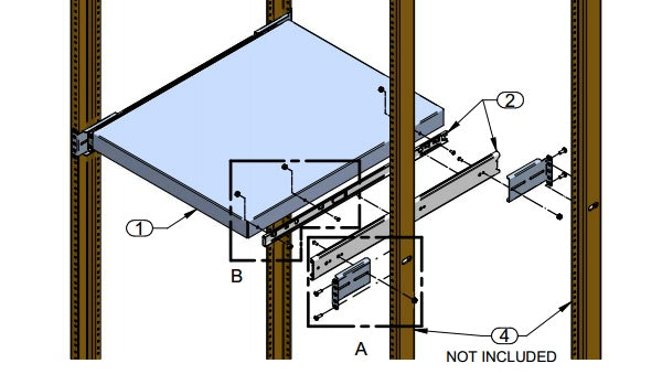 Hammond RSUS1921BK1 1U 21 inch deep solid shelf