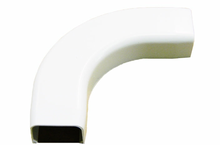Wire Trak FM90375-W .75 inch wide x .5 inch high white flat elbow