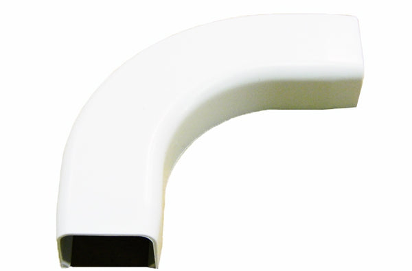 Wire Trak FM90375-W .75 inch wide x .5 inch high white flat elbow