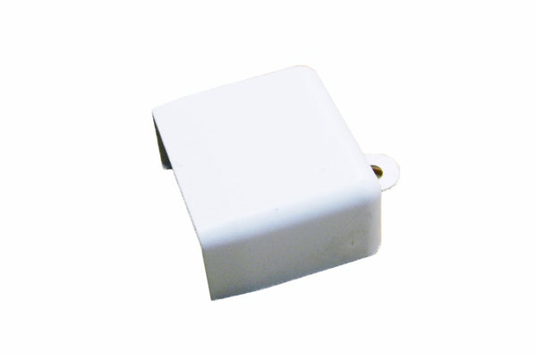 Wire Trak FMEC1125 1.5 inch wide x .75 inch high white end cap