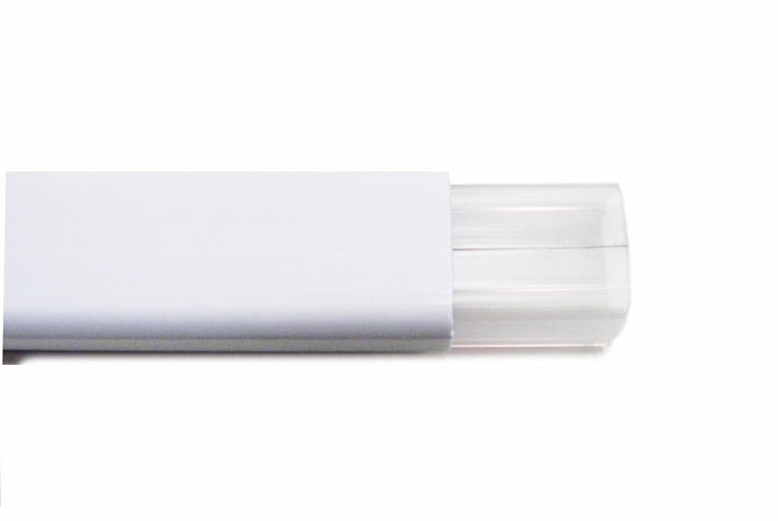 Wire Trak FE020375FTW8 .75 x .5 inch high white wall track