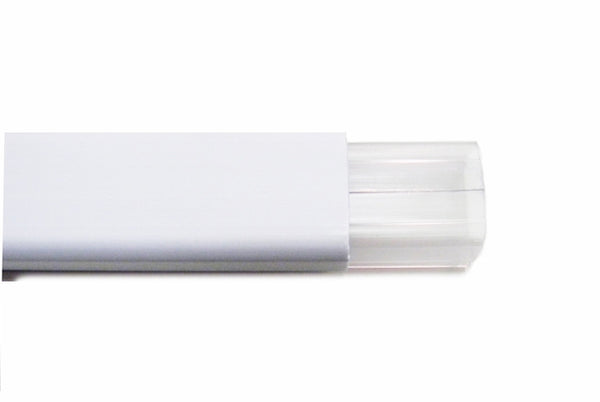 Wire Trak FE020375FTW8 .75 x .5 inch high white wall track