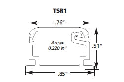 HellermannTyton TSR1W-8A .75 x .5 inch white raceway
