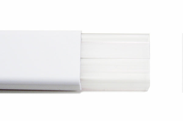 Wire Trak FE020500FTW8 1 x .5 inch high white wall track