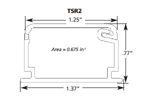HellermannTyton TSR2W-8A 1.25 x .75 inch white raceway