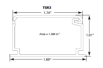 HellermannTyton TSR3W-8A 1.75 x 1 inch white raceway