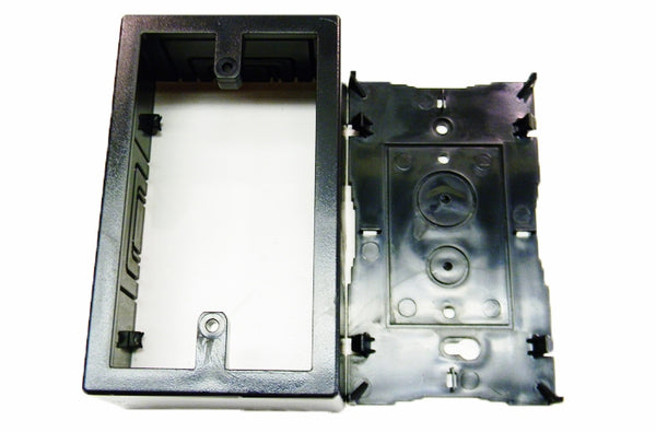 Wire Trak FMJB1BLK single gang black surface mount box