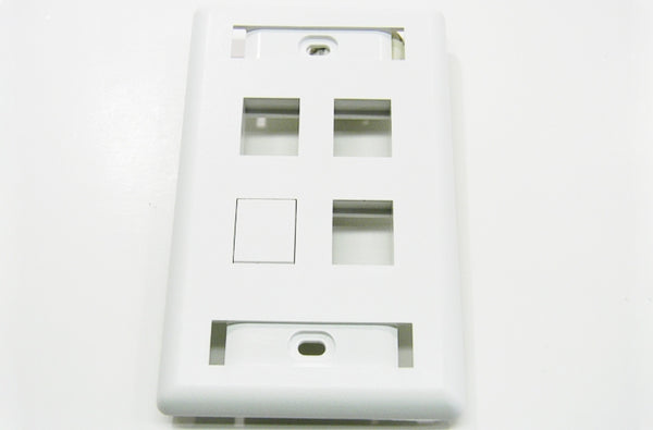 Hubbell SFB10 office white keystone faceplate blank insert 10 pack