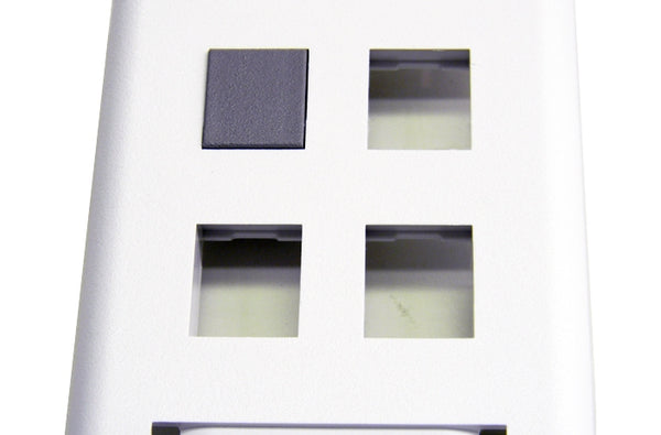 Hubbell SFBG10 grey keystone faceplate blank insert 10 pack