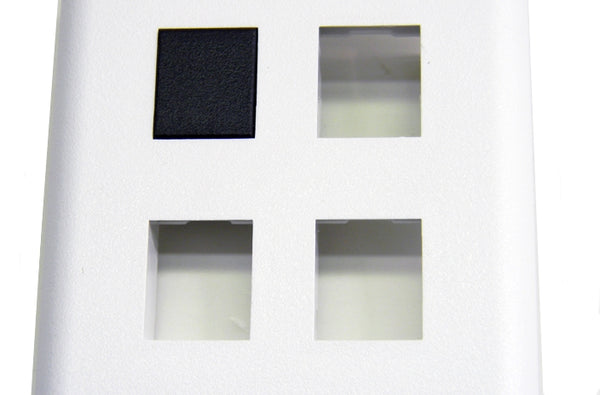 Hubbell SFBB10 black keystone faceplate blank insert 10 pack